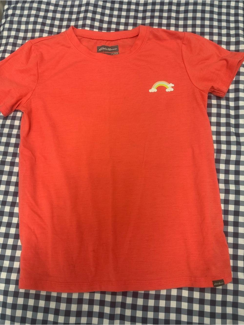 Eddie Bauer Coral Short-Sleeve Tee with Rainbow Accent